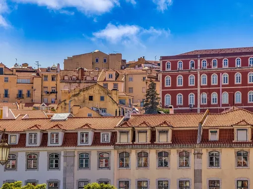 Colorful streets of Lisbon during the Festival of Sardines
