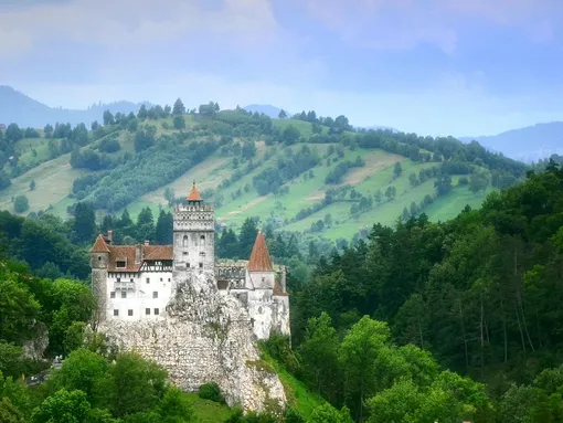 The furniture inside of Bran castle