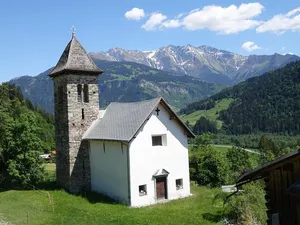 The Forest with the Chapel on the top of the hill in Lacnov
