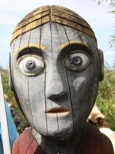 Wooden sculptures can be found around Zamkovského cottage - Zamkovského chata