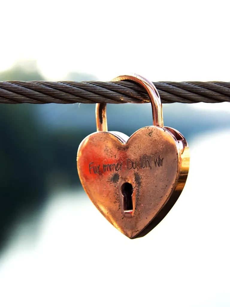 Love locks on the bridge of Tiber, Rome