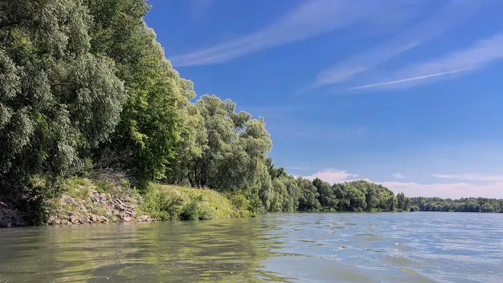 Biking in Bratislava during sunny day in autumn