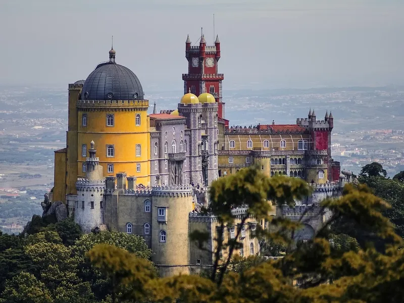 Colorful streets of Lisbon during the Festival of Sardines