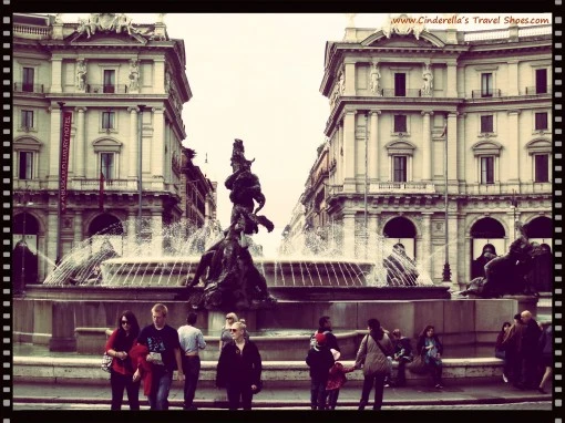 Piazza della Repubblica in Rome, Italy