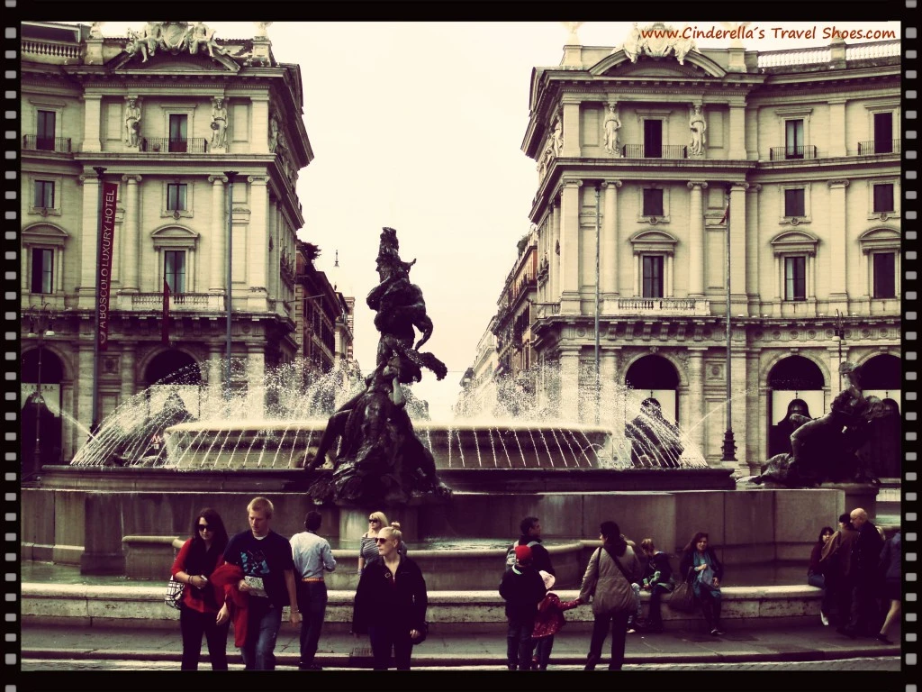 Piazza della Repubblica in Rome, Italy