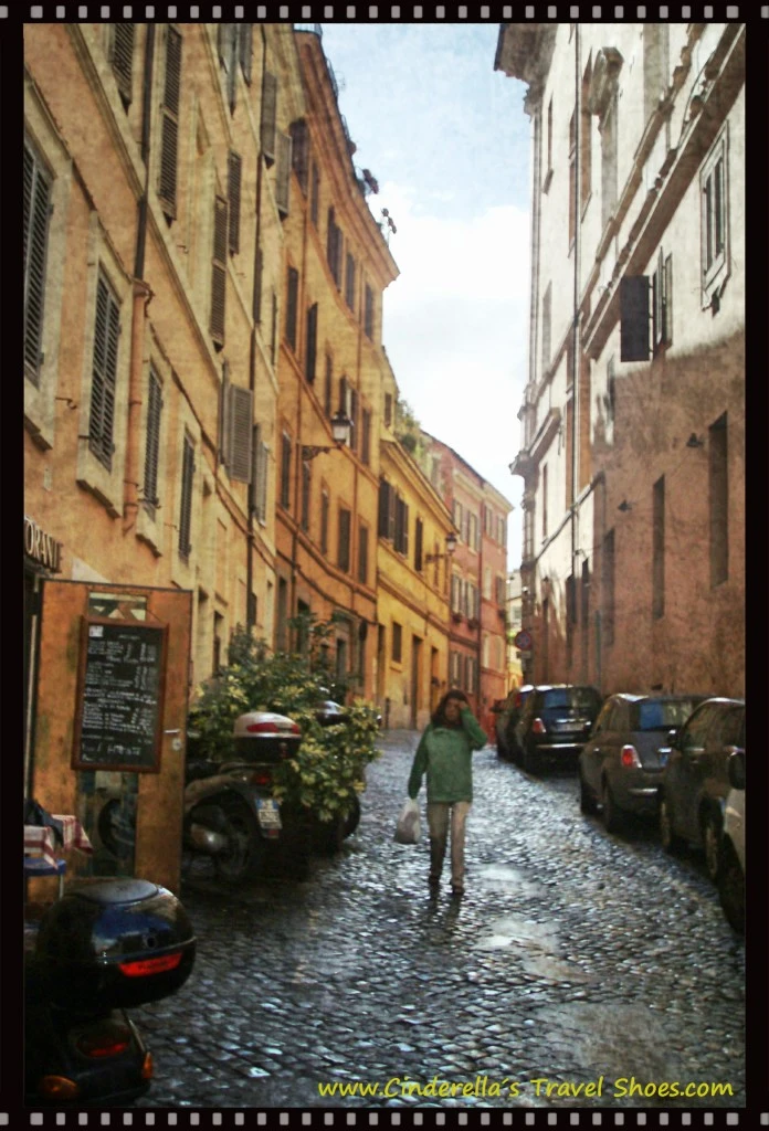 Colorful streets in Rome, Italy