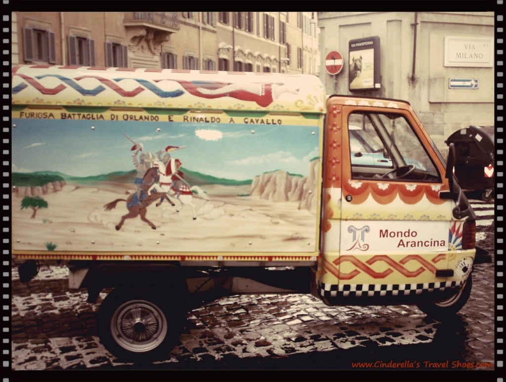 Colorful delivery in Rome, Italy