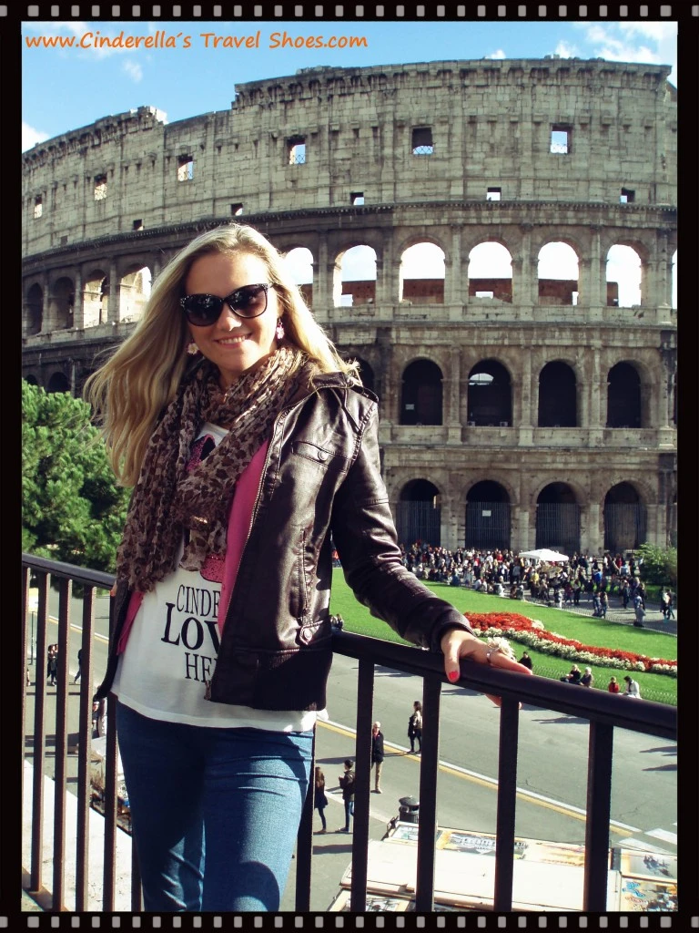 Me in front of the Colosseum in Rome, Italy
