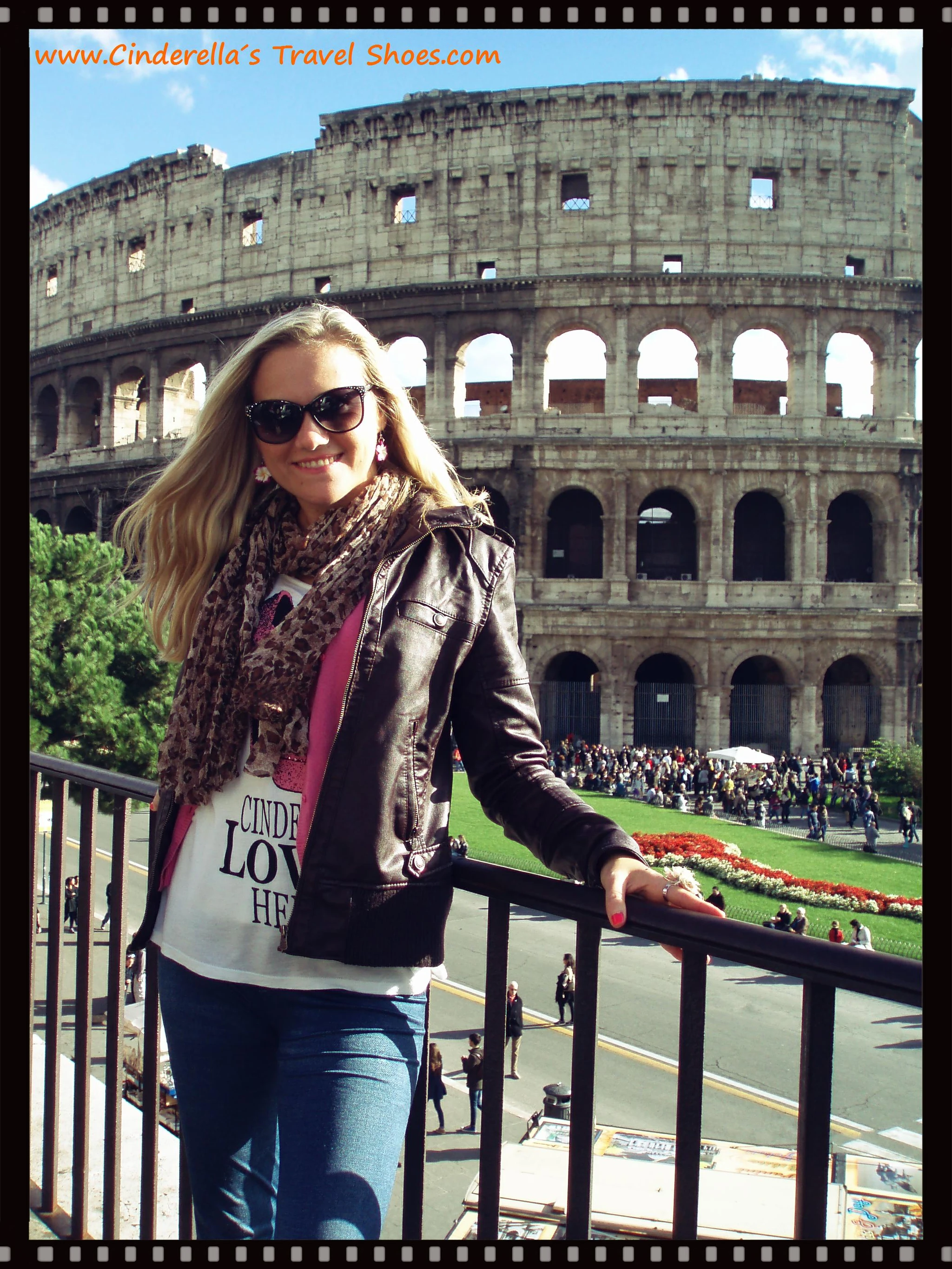 Me in front of the Colosseum in Rome, Italy