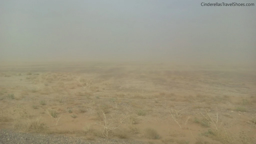 Strong wind in Merzouga, Sahara Desert