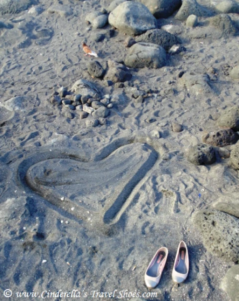 Black sandy beach in Catania