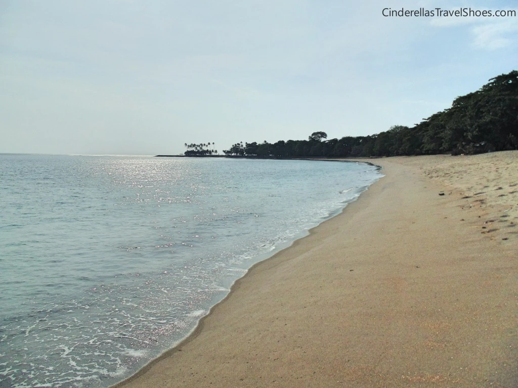 Empty beach in Senggigi, Lombok in November