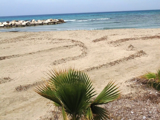 Empty beach of Trapani in April