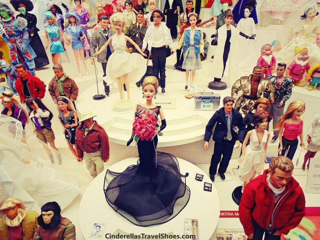 Famous Barbie and Ken dolls like Marilyn Monroe, Michael Jackson and Elvis Presley
