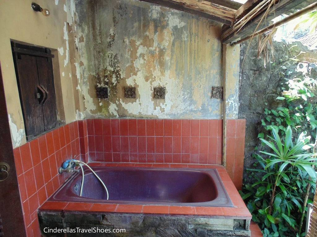 Hot shower and privacy was a luxury in Ubud, Bali