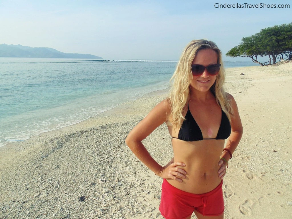 Me during morning walk around Gili Trawangan
