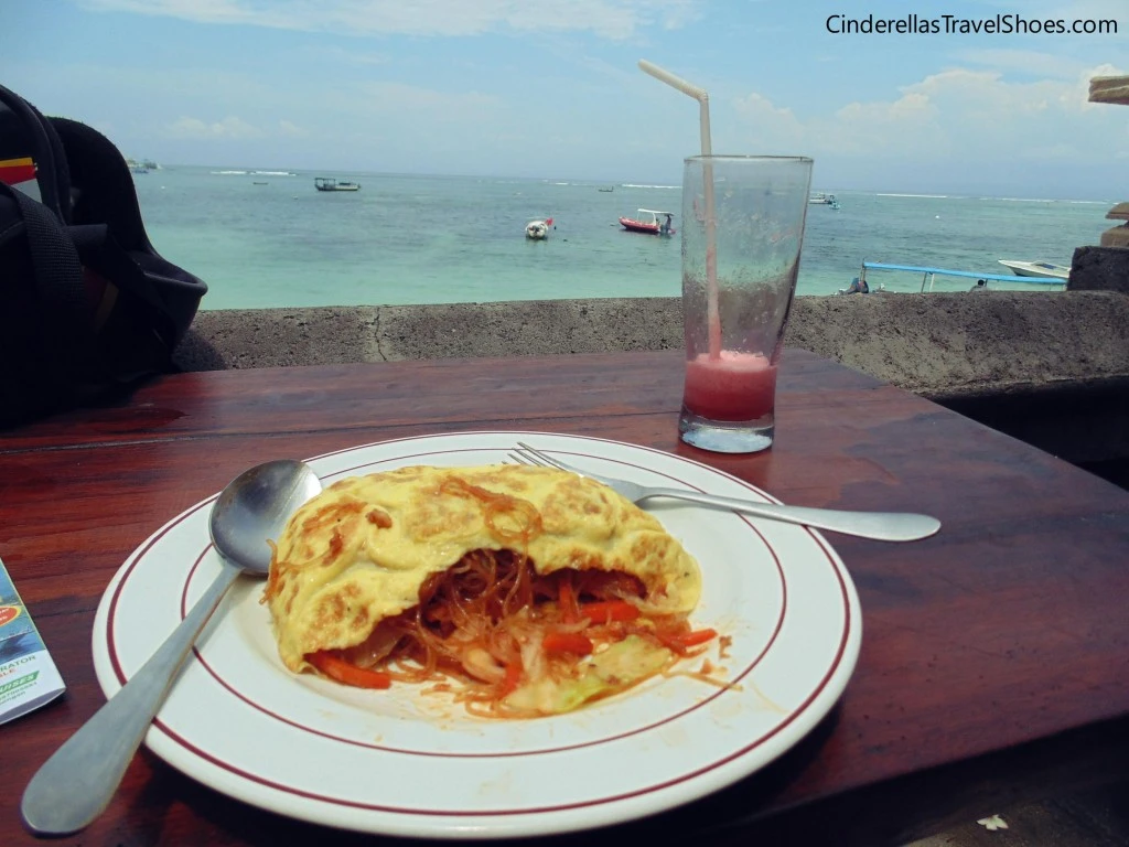 Omelet with watermelon fresh in Lembongan