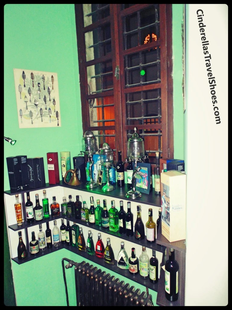 The selection of alcohol in Absintherie
