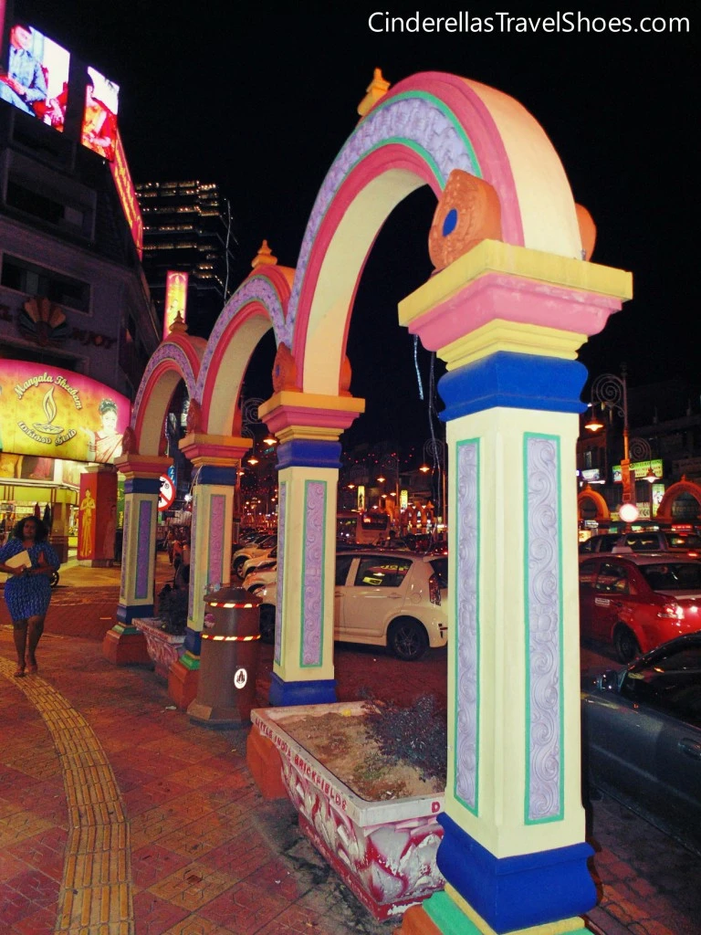 Walking on the main street of Little India in Kuala Lumpur