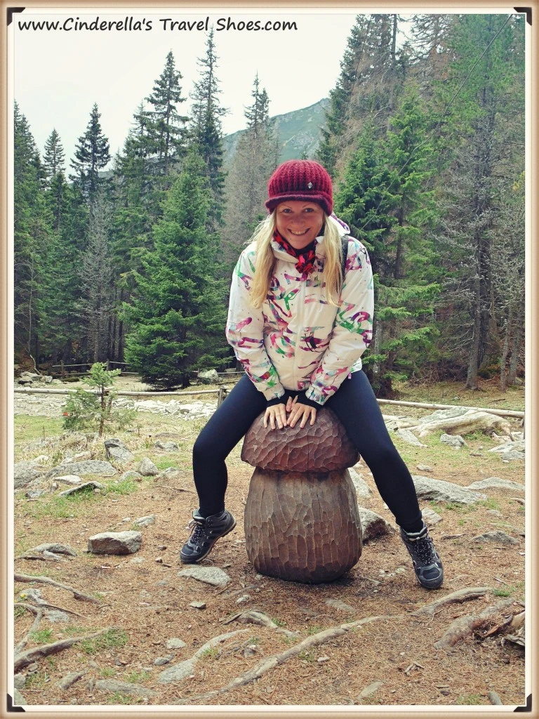 Me with the wooden mushroom in Zámkovského cottage - Zámkovského chata