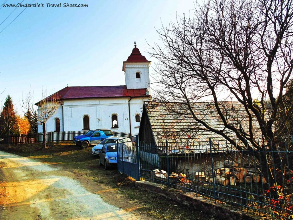 The Church in Lacnov is in the middle of the village