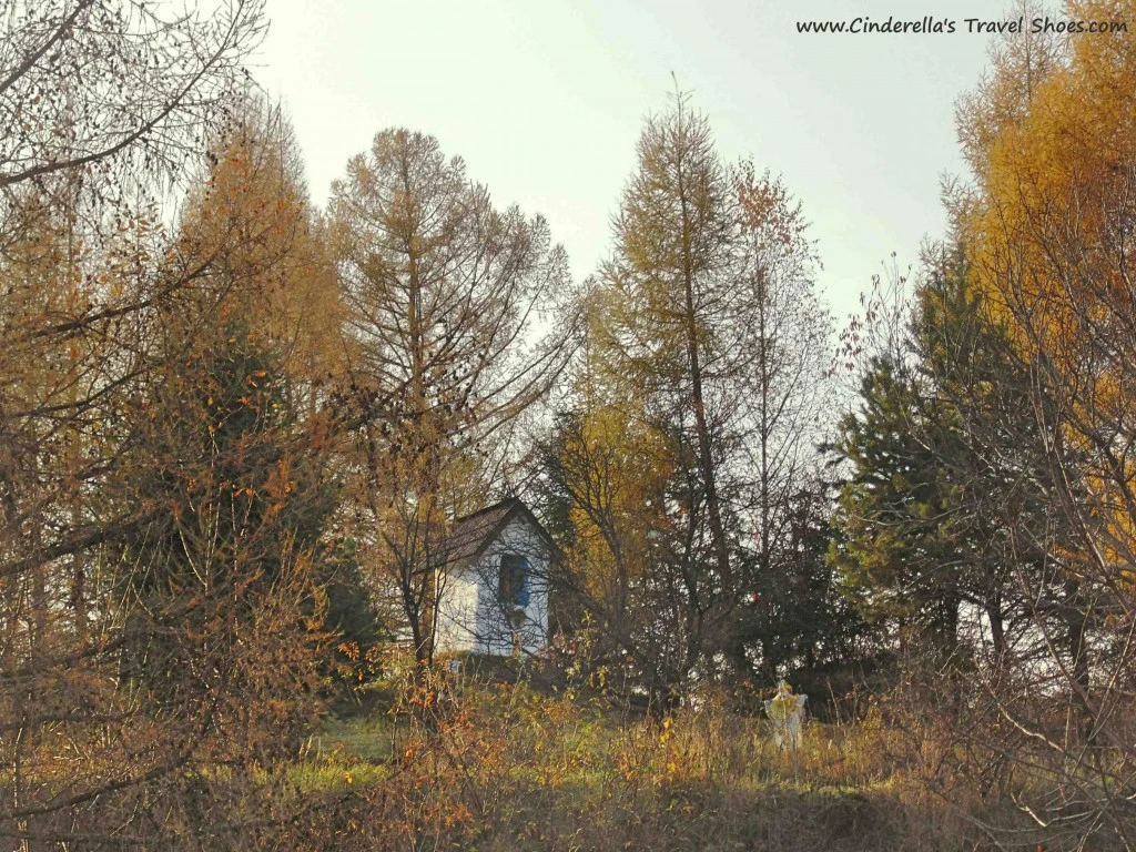 The Forest with the Chapel on the top of the hill in Lacnov