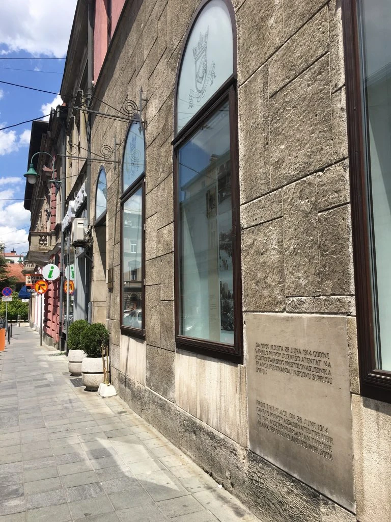 Miesto atentátu Gavrila Principa na Františka Ferdinanda d'Este